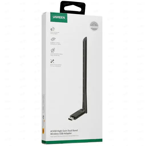 Адаптер Wi-Fi Ugreen CM496 с внешней антенной (90339) - фото 4