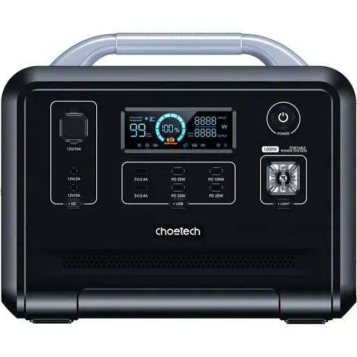 Зарядна станція портативна Choetech BS005 1200 Вт (960 Вт*годинник) - фото 2