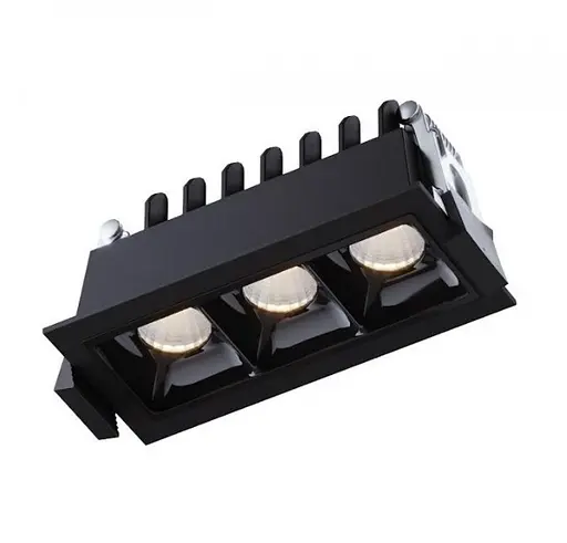 Світильник точковий врізний KLOODI KD-POINT 3X2 6W 3K BK - фото 1