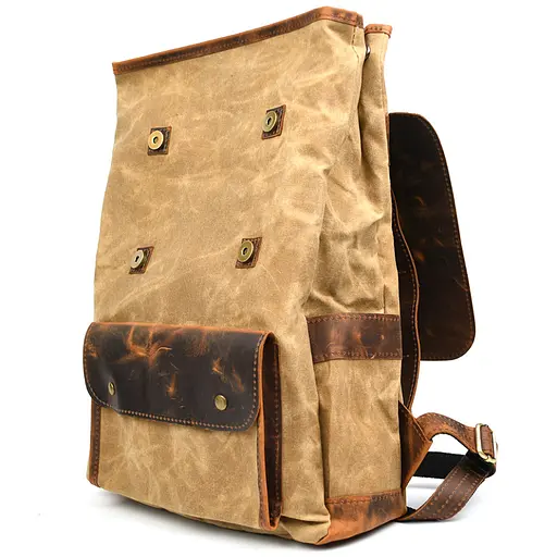 Рюкзак для ноутбука из канвас и крейзи хорс TARWA 42х33х12 см sum0028444 - фото 6