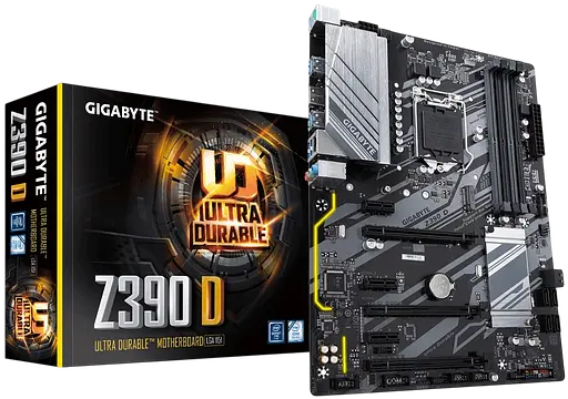 Материнская плата Gigabyte Z390 D LGA 1151v2 (Z390 D) Б/У - фото 1