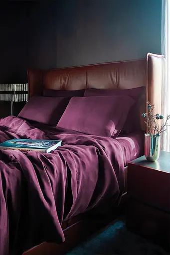 Постельное белье Jade Burgundy 500 TC Cupro (под заказ) Issimo Home pbe0052001 - фото 1