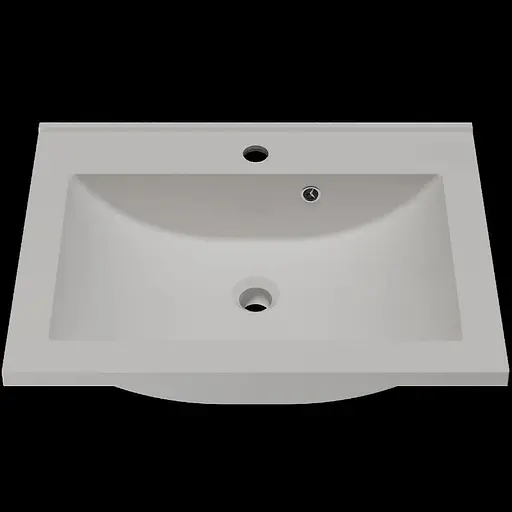 Раковина матова врізна Amidicon Victoria 60 600x450 з литого каменю VICTORIA_60_MAT, Білий матовий - фото 1