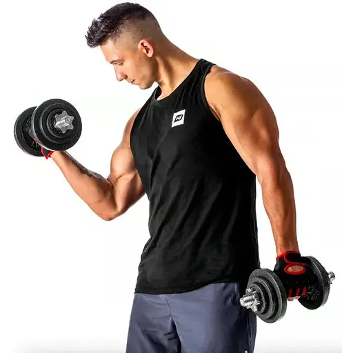 Гантели металлические Hop-Sport 2х15кг с удлиненным грифом - фото 7