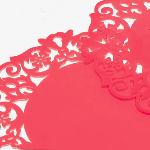 Підставка мереживна силіконова під гаряче килимок для чашки банки 15 см (комплект з 2 шт.), Kitchen Master Червоний 85116 - фото 3