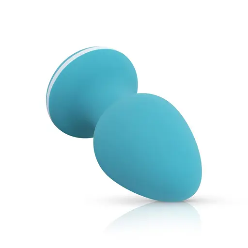 Анальна пробка Cala Azul Blanca Vibrating Anal Plug 8.3 см (бірюзовий) - фото 2