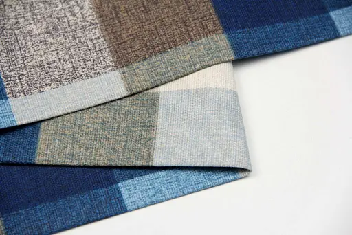 Тканина з тефлоновим просоченням Шахматка синя (від 1 м) - фото 6