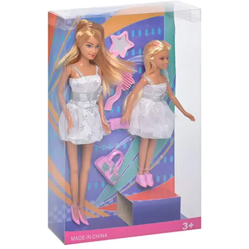 Игровой набор Кукла с дочкой Bambi DEFA 8126 с аксессуарами Белый - фото 1