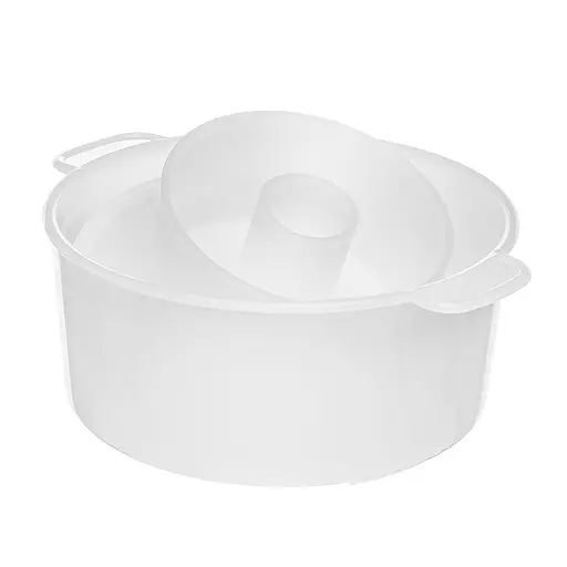 Форма для виготовлення твердого та м'якого сиру з поршнем Ø 16 см на 1.5 кг сиру, Kitchette Білий 85131 - фото 8