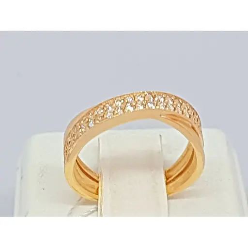 Золоте кільце Імперія золота з фіанітами. КВ476(М)И 16 - фото 3