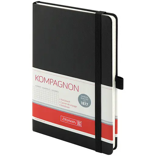 Записная книжка Brunnen Компаньон А5 клетка, черный (10-552 28 05) - фото 2