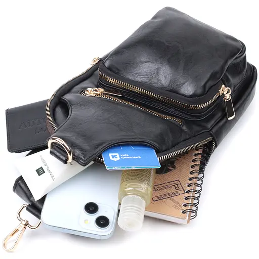 Женская слинг сумка Vintage через плечо из экокожи 16х30х8 см sum0026955 - фото 8