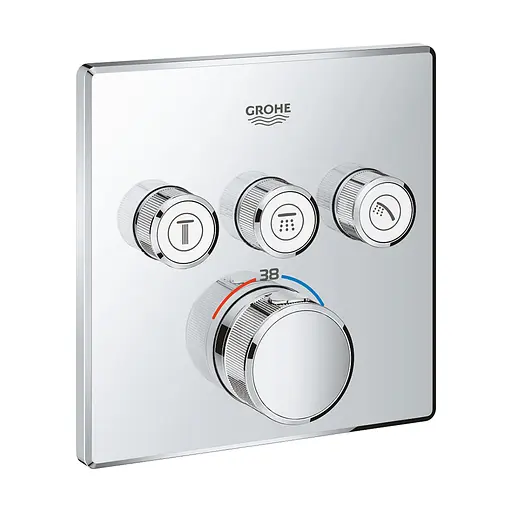 Душова система прихованого монтажу Grohe Grohtherm Cube 34804000, Хром - фото 4
