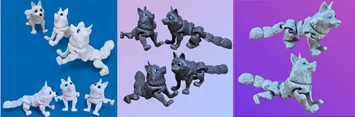 3D Іграшка Вовк, 19 см, рухливий - фото 2