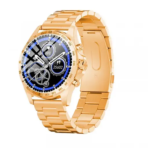 Розумний годинник Linwear LW09 Metal з вимірюванням кисню в крові (Золотий) - фото 1