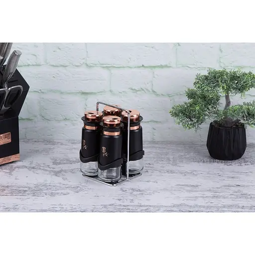 Набір для спецій Berlinger Haus Black Rose Collection на підставці 4 шт. (BH 1999) - фото 3