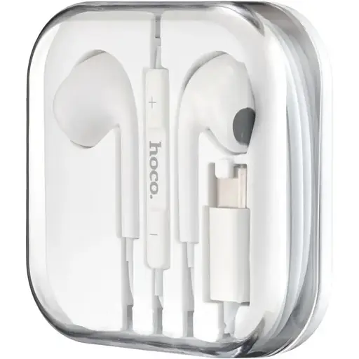 Навушники Hoco M101 Max Crystal grace Type-C wire-controled digital earphones with microphone білі