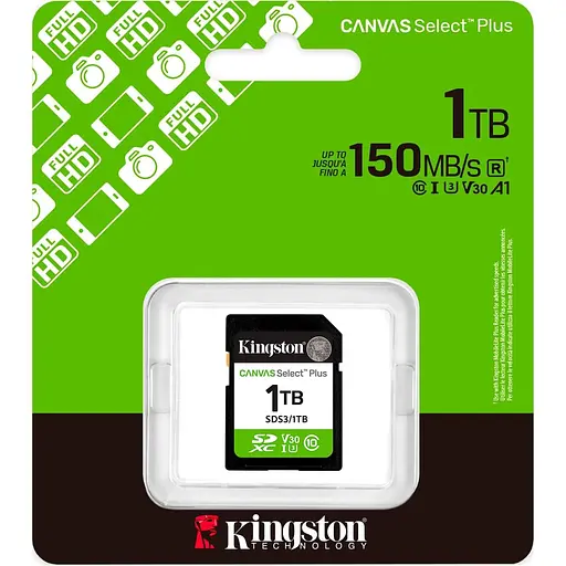 Карта памяти 1TB SDXC Canvas Select Plus Gen3 150 MB/s C10 UHS-I U3 V30 SDS3/1TB - фото 3