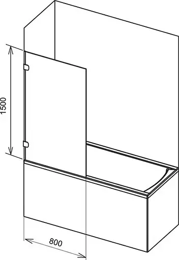 Шторка для ванни Ravak BVS1-80 хром+transparent 7U840A00Z1 - фото 2