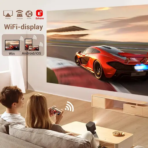 Проектор BYINTEK P19 Pro портативний міні 3D 7800 mAh WiFi Android 9 FullHD 1080 4K - фото 7