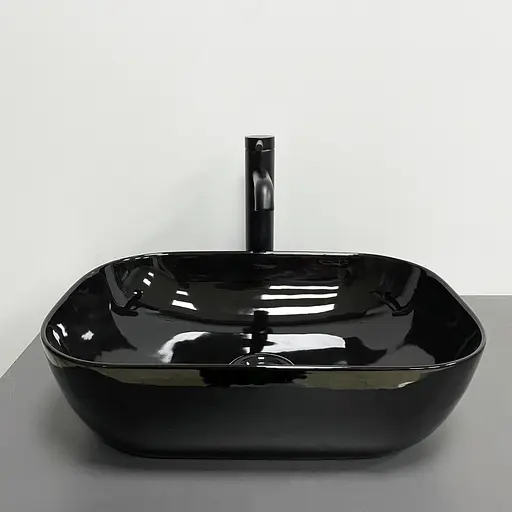 Умивальник VBI Ravenna black glossy накладний VBI-011227, Чорний - фото 2