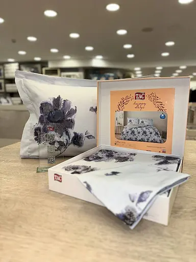 Постільна білизна Hennie Blue Сатин Tac pbe0051636 - фото 2