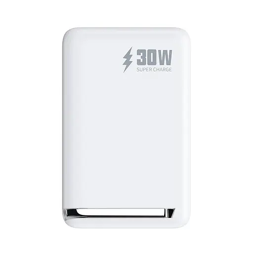 Портативное ЗУ Power Bank WIWU Wi-P031 Magnetic с БЗП 30W 10000 mAh White - фото 4