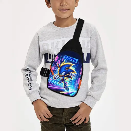 Сумка через плечо детская Супер Соник 29х17 см сумка слинг для мальчика (02209)