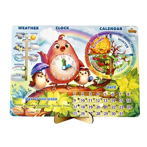 Розвиваюча гра Календар - 2 "Пташка" Ubumblebees (ПСД260) PSD260 ENG - фото 1