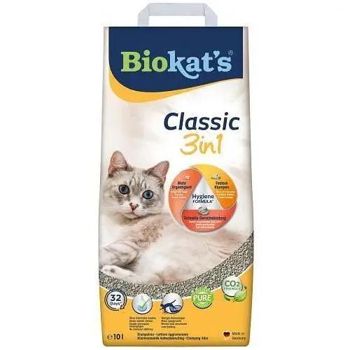 Наполнитель Biokats Classic 3in1 для кошачьего туалета бентонитовый 10 л - фото 3