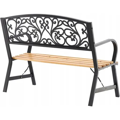 Скамейка для сада Chomik Garden Line Sunny с декоративной спинкой - фото 3