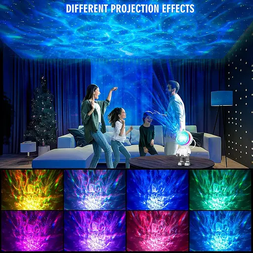 Світловий проєктор Astronaut Galaxy Star Starry Night Light з туманністю і пультом - фото 4