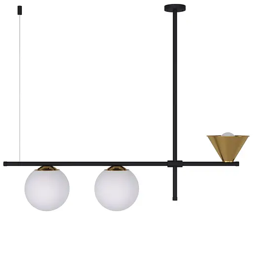 Люстра Constructio 2, PikArt арт. 14358 Золотий/чорний - фото 1