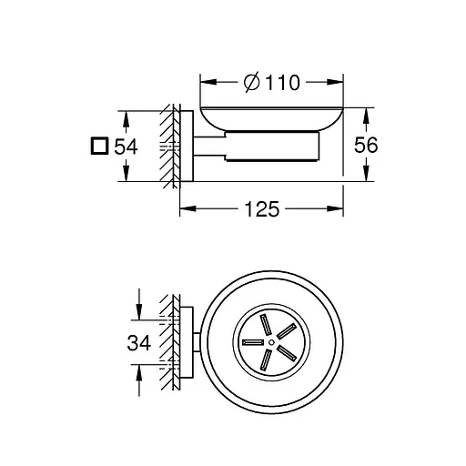 Мильниця з тримачем Grohe QuickFix Start Cube 410962430, Чорний - фото 2