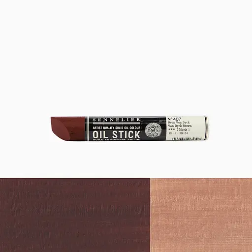 Фарба олійна у формі пастелі Sennelier Oil Stick, 38 мл, S1, Коричневий Ван Дейк (Van Dyck Brown) - фото 2