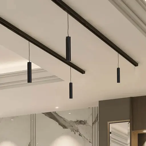 Магнитный ультратонкий трековый светильник-подвес KW-304/10W NW DC48V BK Brille 48-207 - фото 3