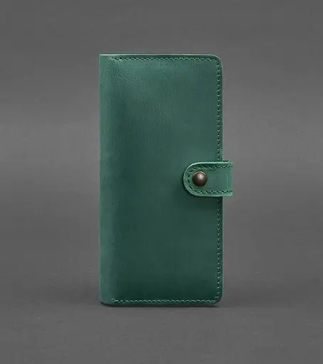 Кожаный портмоне 7.0 зеленый Crazy Horse - фото 1