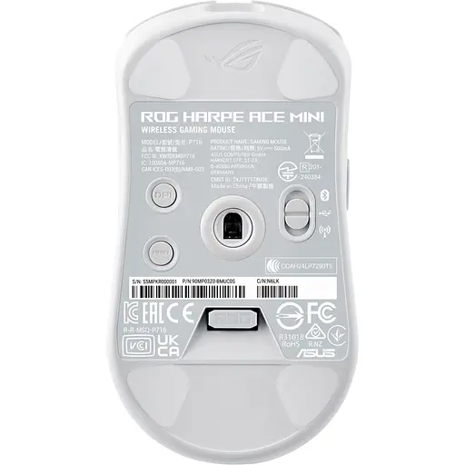 Мышка ASUS ROG Harpe Ace Mini Wireless/Bluetooth/USB White (90MP03Z0-BMUA10) - фото 8