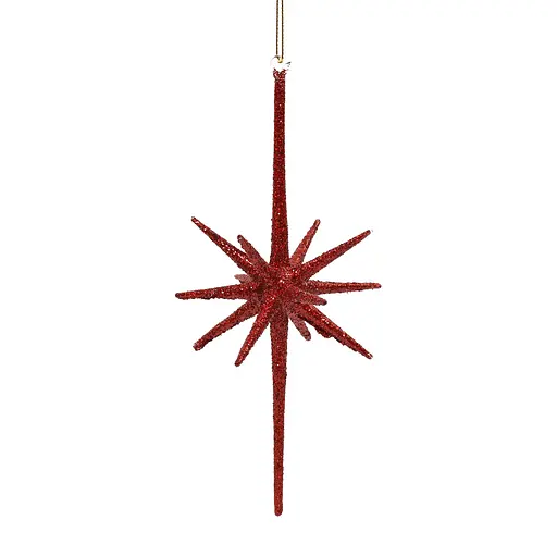 Елочное украшение "Звезда объемная красная" 10*20 см, YQ1463211