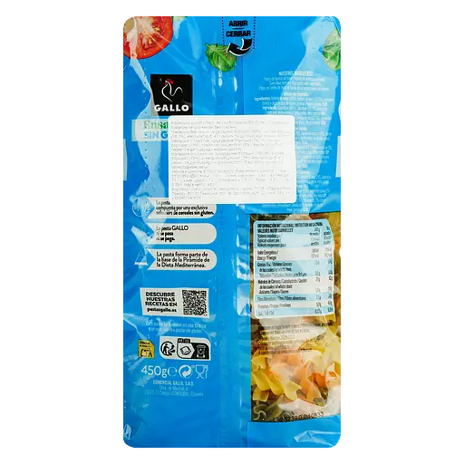 Макаронні вироби Gallo Hélices Ensaladas Sin Gluten 450 г - фото 2
