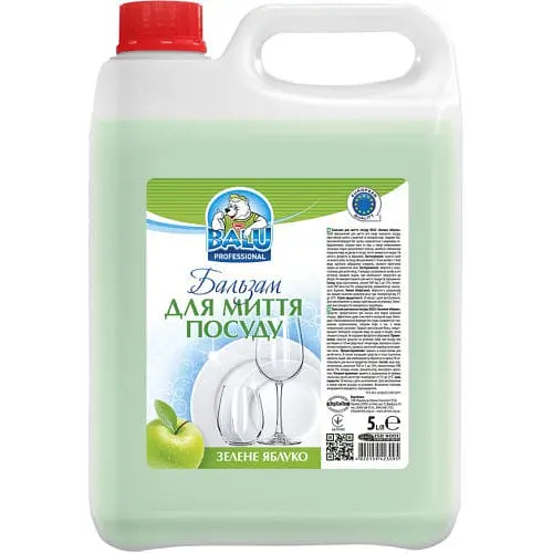 Бальзам для миття посуду Balu Зелене яблуко 5 л