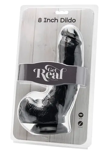 Реалистичный фаллоимитатор с присоской Get Real ToyJoy 20.5 см черный - фото 4