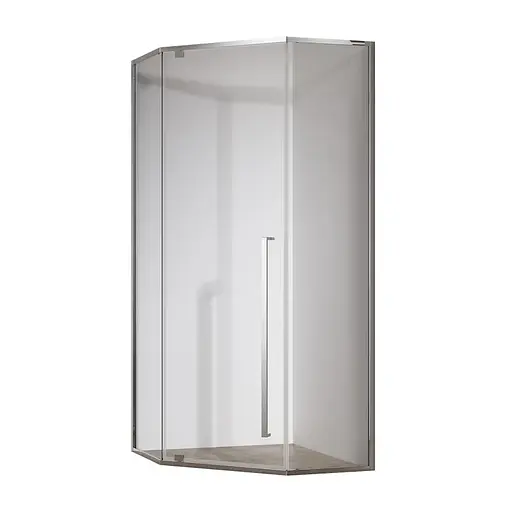 Душова кабіна без піддону Koer SR SC06-100x100x200-TR-01 прозоре скло Easy Clean 8 мм, хром KR5365, Універсальна, прозорий, хром - фото 1