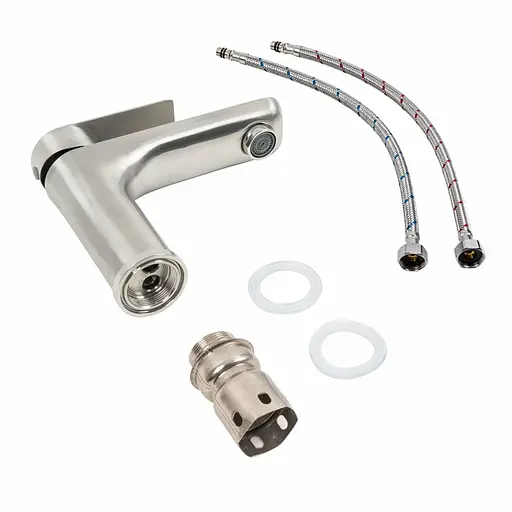 Змішувач для умивальника Platinum AR23 нержавіюча сталь - фото 3