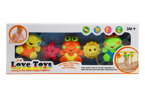 Детская погремушка для коляски 432C, 5 игрушек