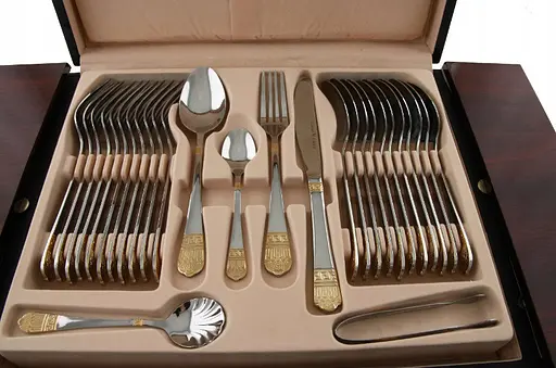 Набор столовых приборов Versace 72 EL LV-9723 на 12 персон в подарочном чемодане 72 предмета - фото 4