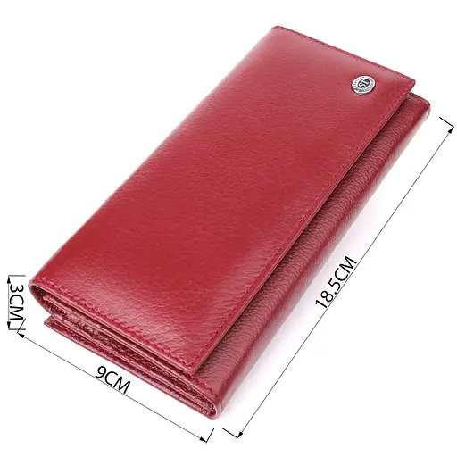 Кошелек для женщин с монетницей из натуральной кожи ST Leather 18.5х9х3 см acs0029670 - фото 3