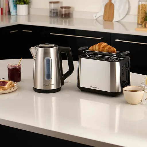 Тостер Russell Hobbs Heaton нержав. підігрів розморожування чорний+нерж. - фото 9