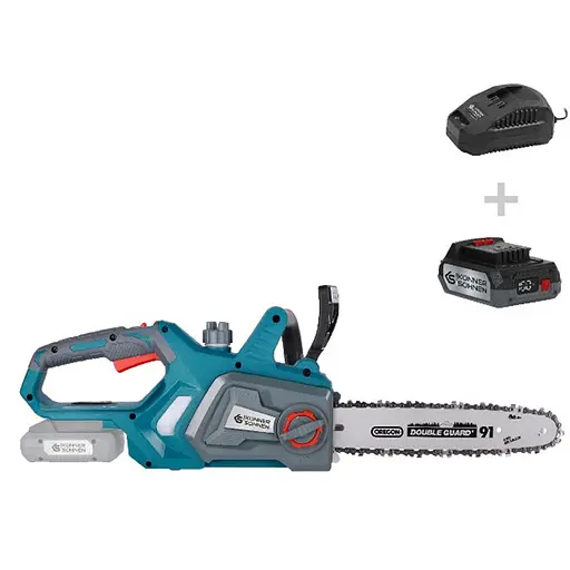 Акумуляторна ланцюгова пила Konner&Sohnen з АКБ та ЗП KS CS20V-12 set - фото 1