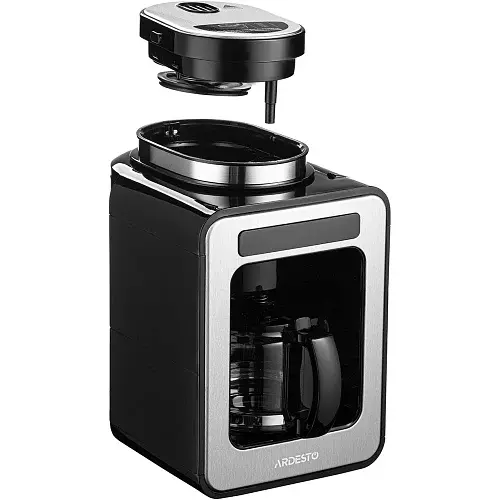Кофеварка Ardesto FCM-DG064, Black/Inox, 600 Вт, капельная, резервуар 0,5 л, зерно + молотый кофе, дисплей - фото 5